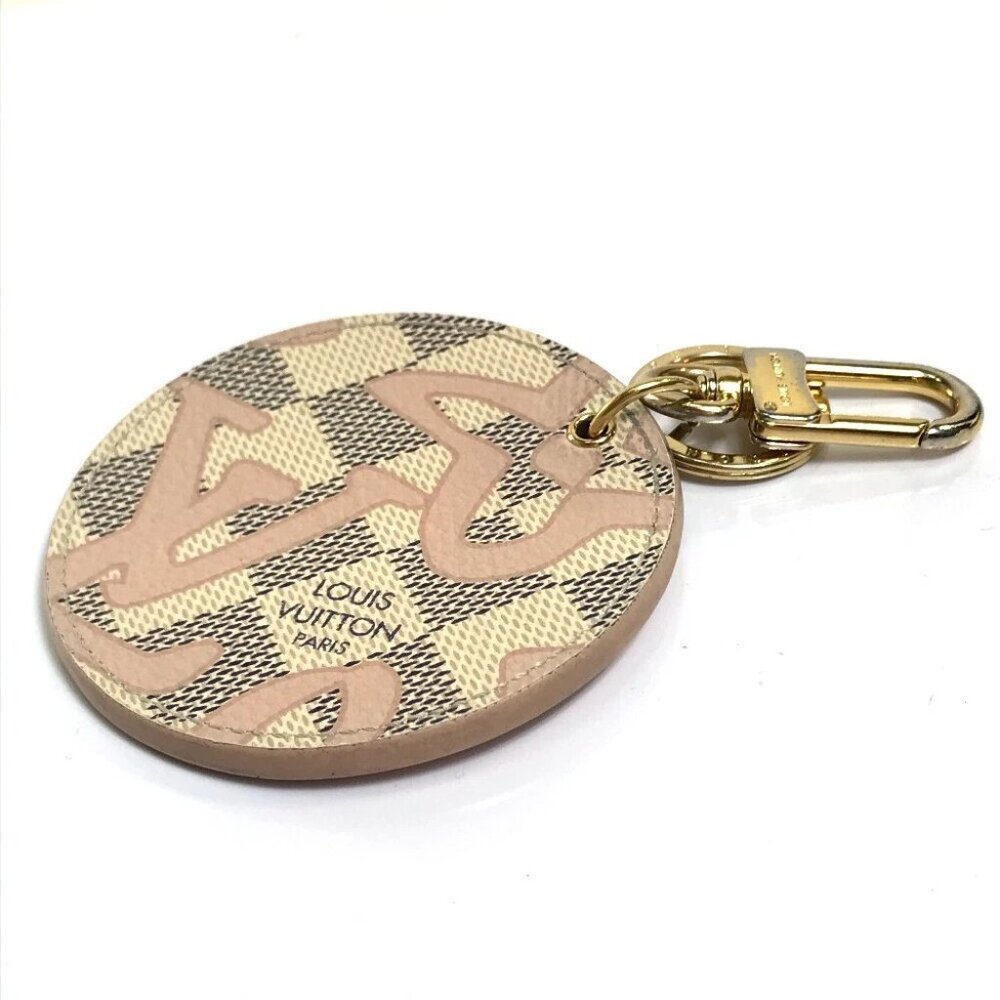 LOUIS VUITTON M61943 DamierAzur Porte Cretai Sienne Tahiti charm Key Holder - Picture 8 of 11